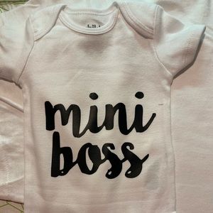 Mini boss custom onesie